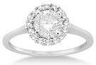 Halo Set Engagement Ring