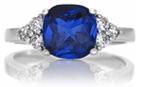 Synthetic Blue Sapphire Ring